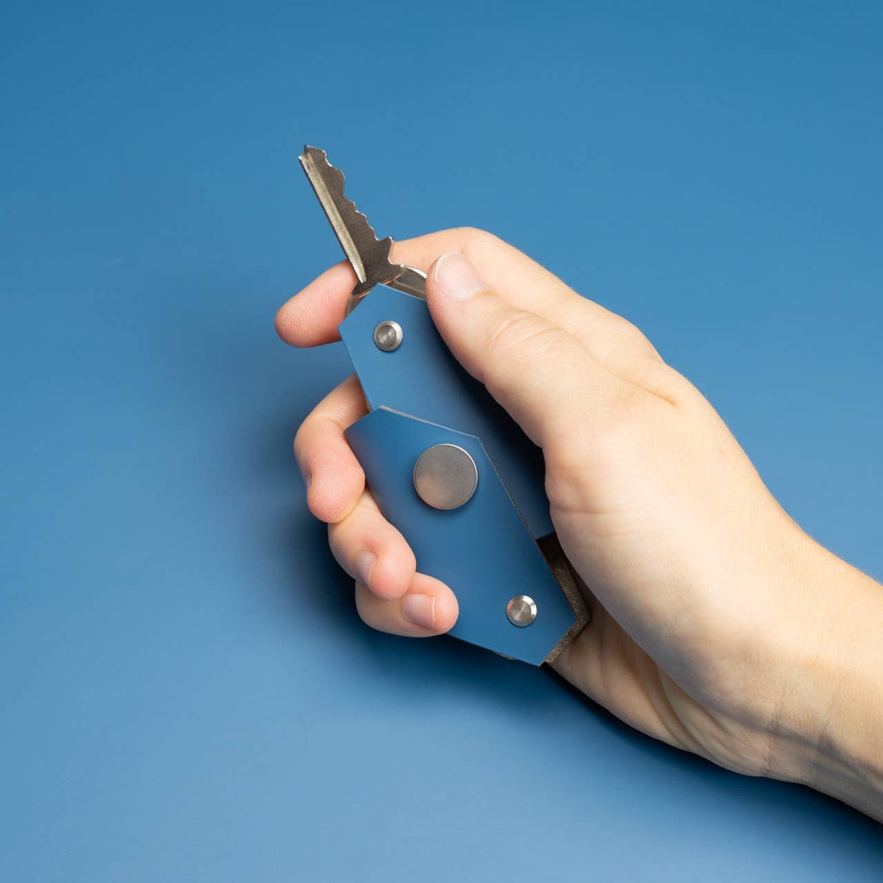 Keyfolder - Deep Sea Blue - Recyled Leather | LEMUR