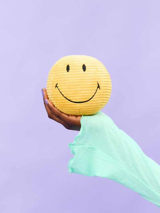 Knuffel Smiley - eco corduroy - 13 cm - yellow | Nijntje Lifestyle