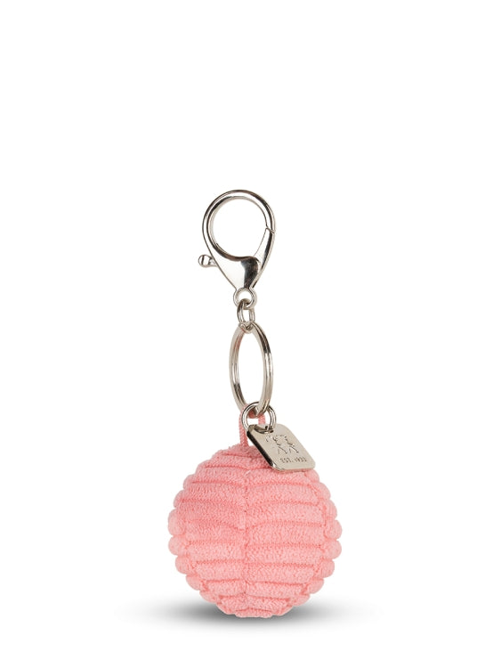 Smiley Sleutelhanger - eco corduroy - 4,5 cm - bubblegum pink | Nijntje Lifestyle