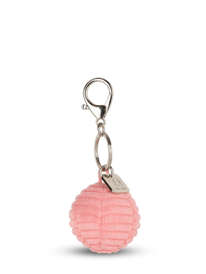 Smiley Sleutelhanger - eco corduroy - 4,5 cm - bubblegum pink | Nijntje Lifestyle