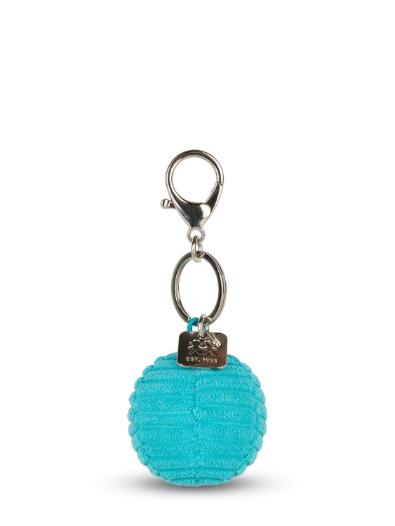 Smiley Sleutelhanger - eco corduroy - 4,5 cm - teal | Nijntje Lifestyle