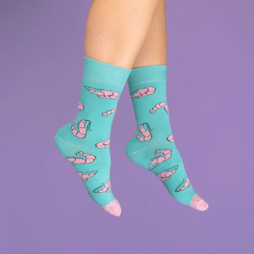 Pink Shrimp Patterned socks | Coucou Suzette