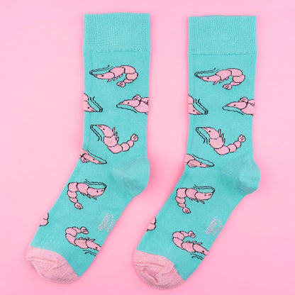 Pink Shrimp Patterned socks | Coucou Suzette