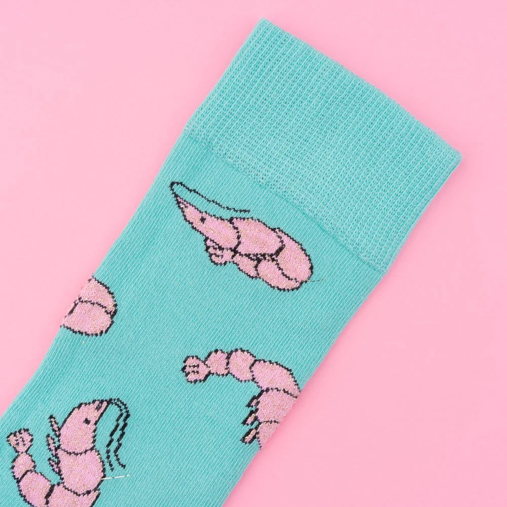 Pink Shrimp Patterned socks | Coucou Suzette