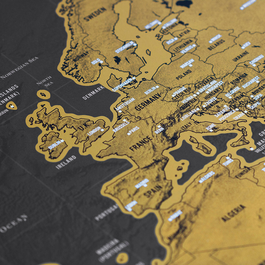Scratch map deluxe travel | Suck UK - de inKijk