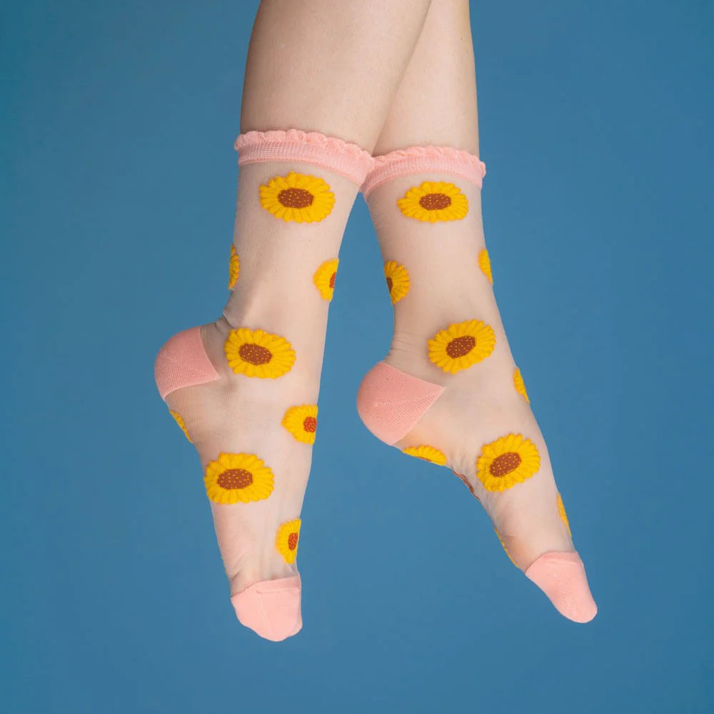 Sunflower Sheer Socks | Coucou Suzette