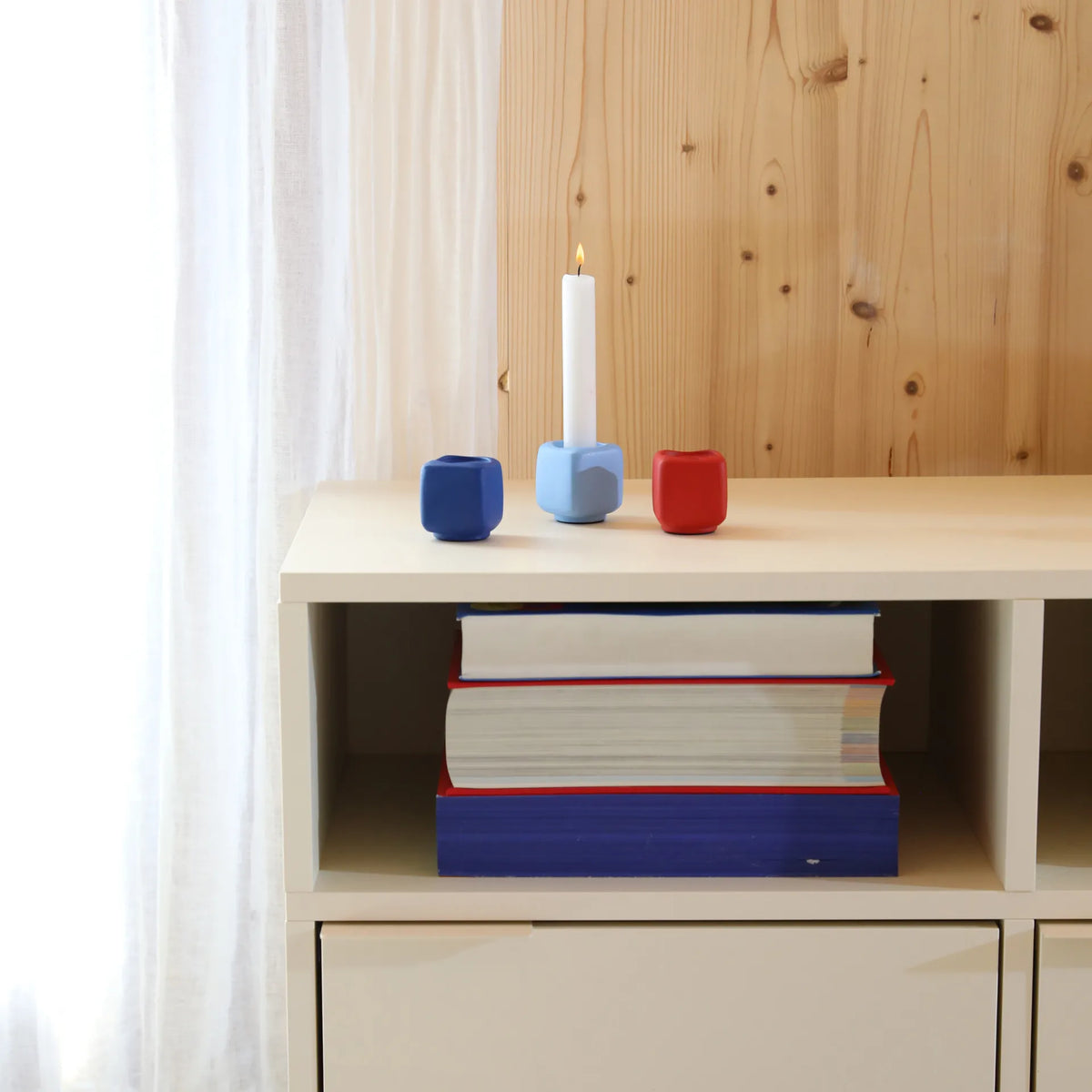 Candle holder - Chunk Red | &Klevering