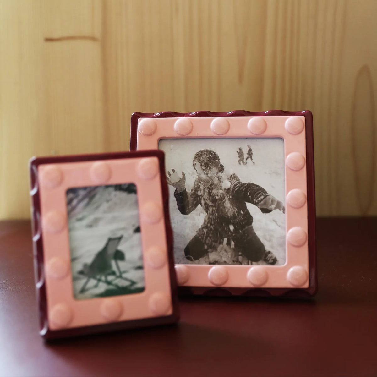 Photoframe facet rectangle - small pink | &Klevering