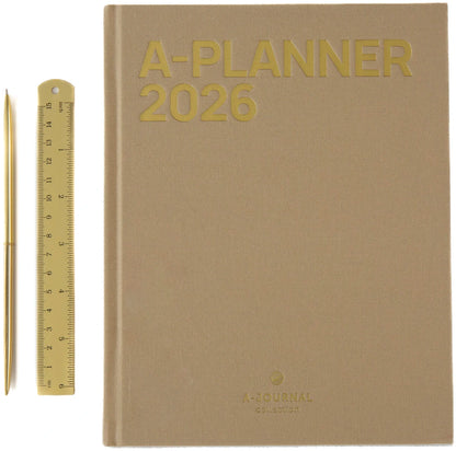 A-Planner 2026 - Beige Linen | A-Journal