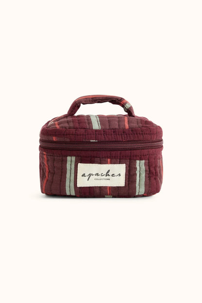 Small Vanity Pouch Ishanita - Tartan Taupe | Apaches