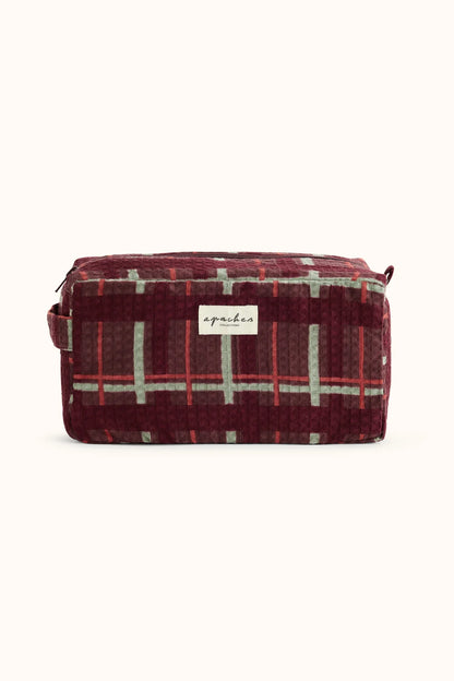 Trousse de Toilette Parijat - Tartan Taupe | Apaches