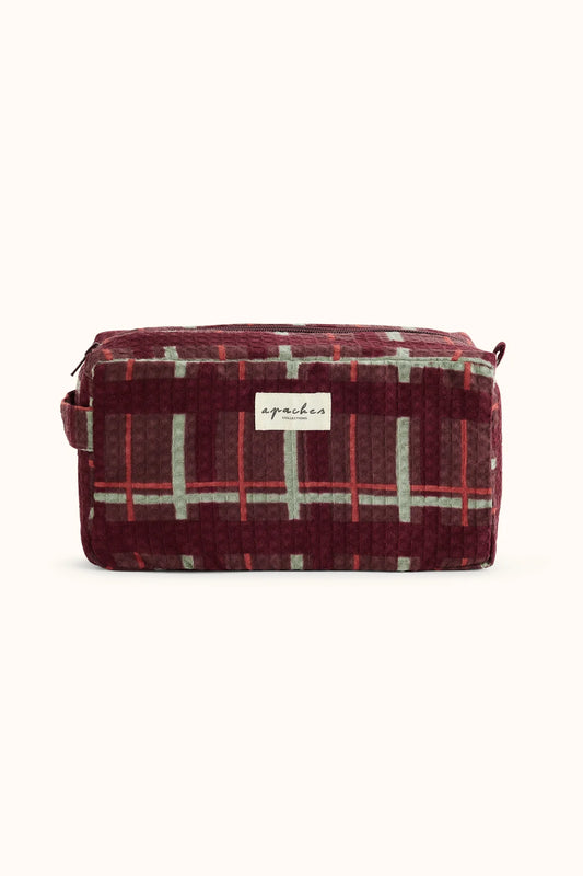 Trousse de Toilette Parijat - Tartan Taupe | Apaches