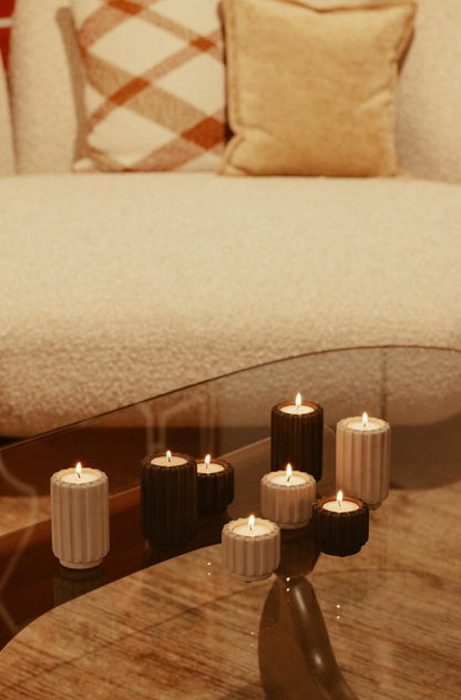 Dentelles T-lichthouder - wide - silk | Atelier Pierre