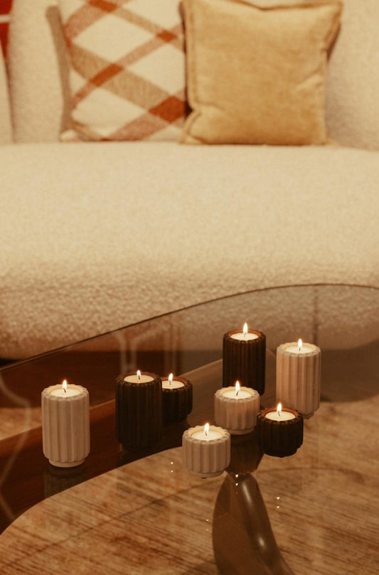 Dentelles T-lichthouder - wide - silk | Atelier Pierre