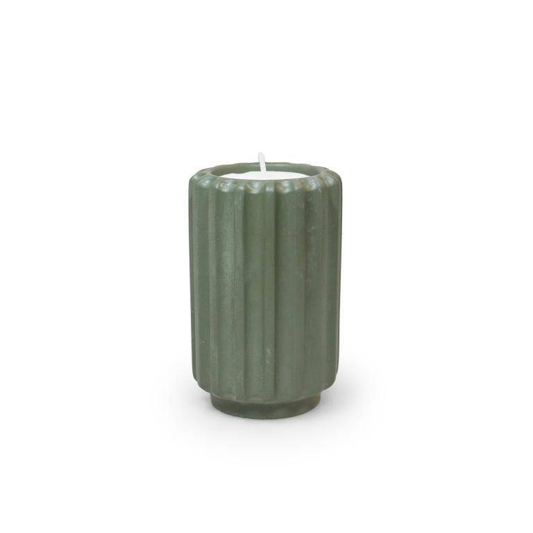 Dentelles T-lichthouder - tall - olive | Atelier Pierre