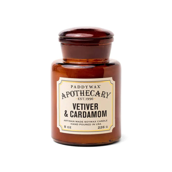 Apothecary candle 8 oz - vetiver & cardamom | Paddywax