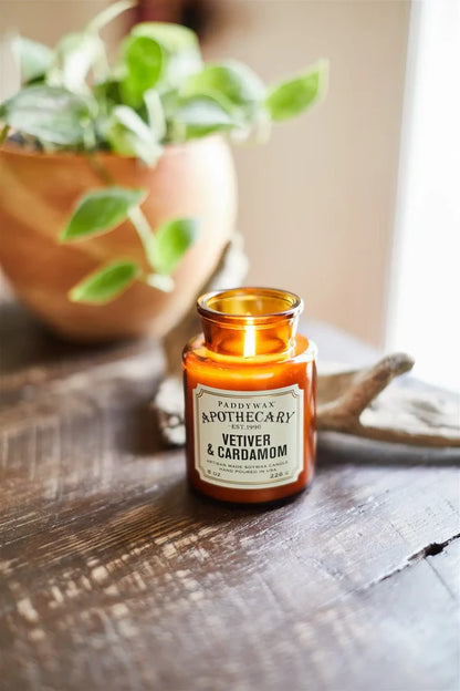 Apothecary candle 8 oz - vetiver & cardamom | Paddywax