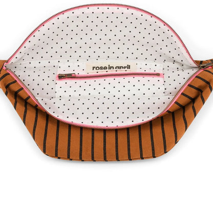 Bum bag - Stripes Tennis Ginger | Rose in April