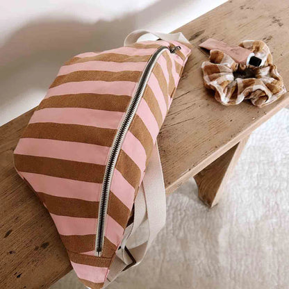 Banana bag - Caramel / Strawberry Stripes | Rose in April