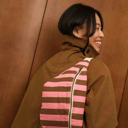 Bum bag - Funky Pink / Olive Stripes | Rose in April