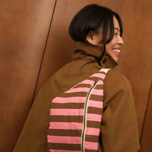 Bum bag - Funky Pink / Olive Stripes | Rose in April