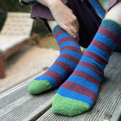 Sokken - Mousse Indigo Striped | Bonne Maison