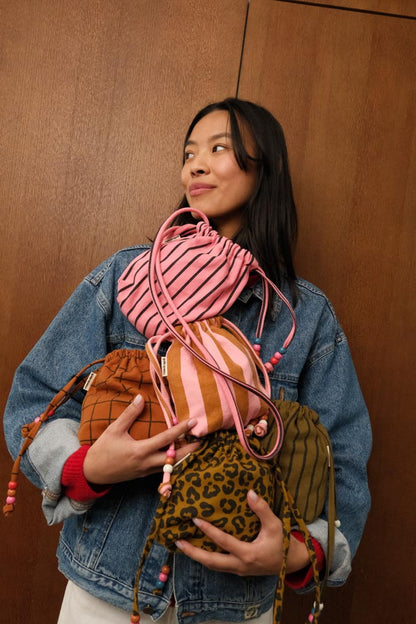 Mini bag - Billie - Tennis Stripes Funky Pink | Rose in April