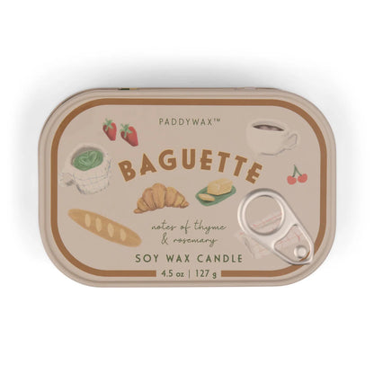 Bistro geurkaars - Baguette - tin box | Paddywax - de inKijk