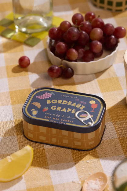 Bistro printed tin candle - 4.5 oz. - bordeaux grape | Paddywax