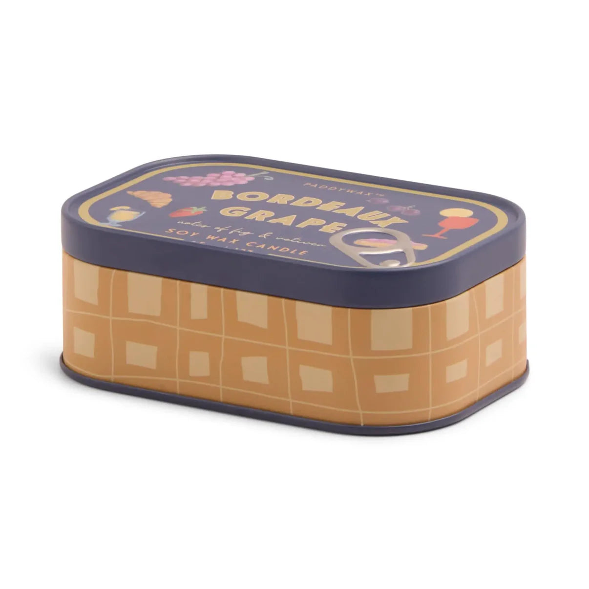 Bistro printed tin candle - 4.5 oz. - bordeaux grape | Paddywax