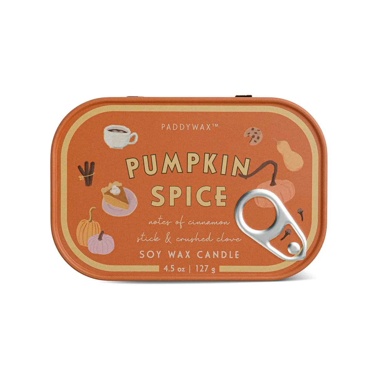 Bistro printed tin candle - 4.5 oz. - pumpkin spice | Paddywax