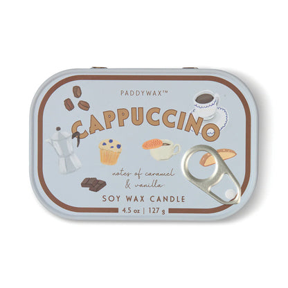 Bistro printed tin candle - Cappuccino | Paddywax