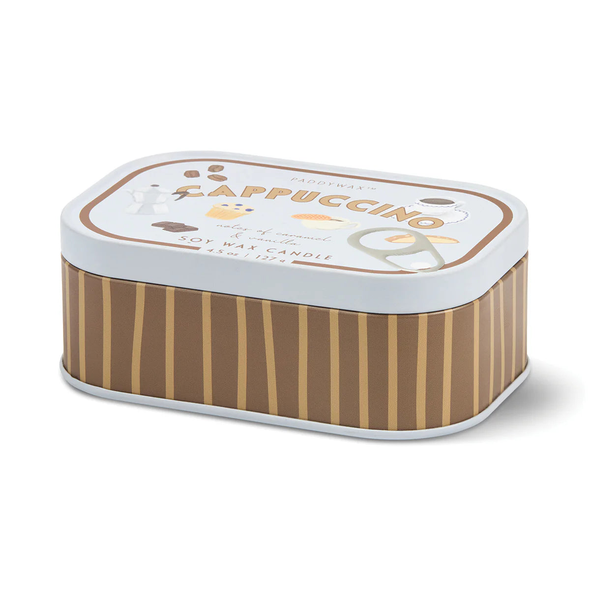 Bistro printed tin candle - Cappuccino | Paddywax