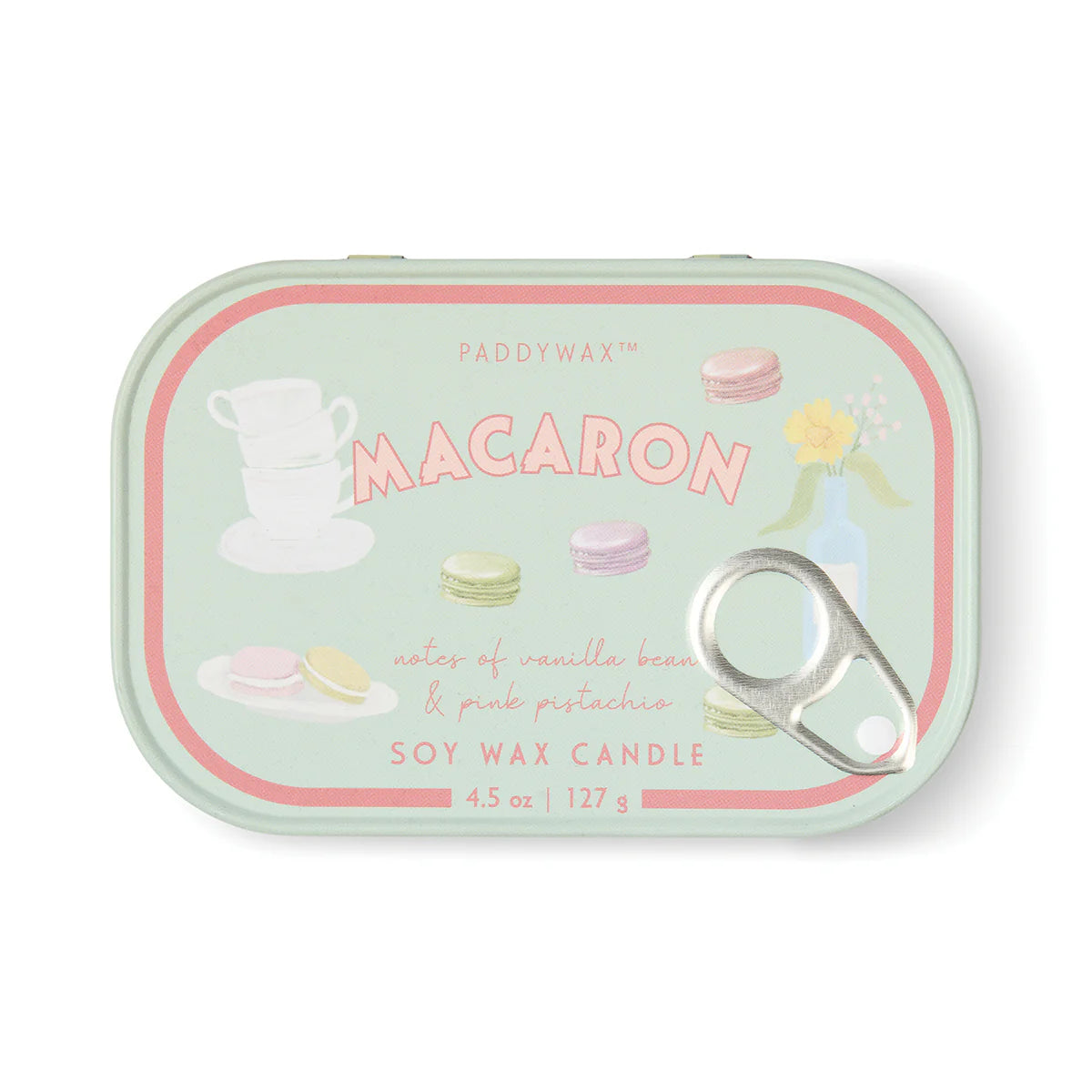 Bistro printed tin candle - Macaron | Paddywax