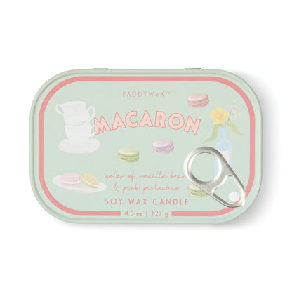 Bistro printed tin candle - Macaron | Paddywax