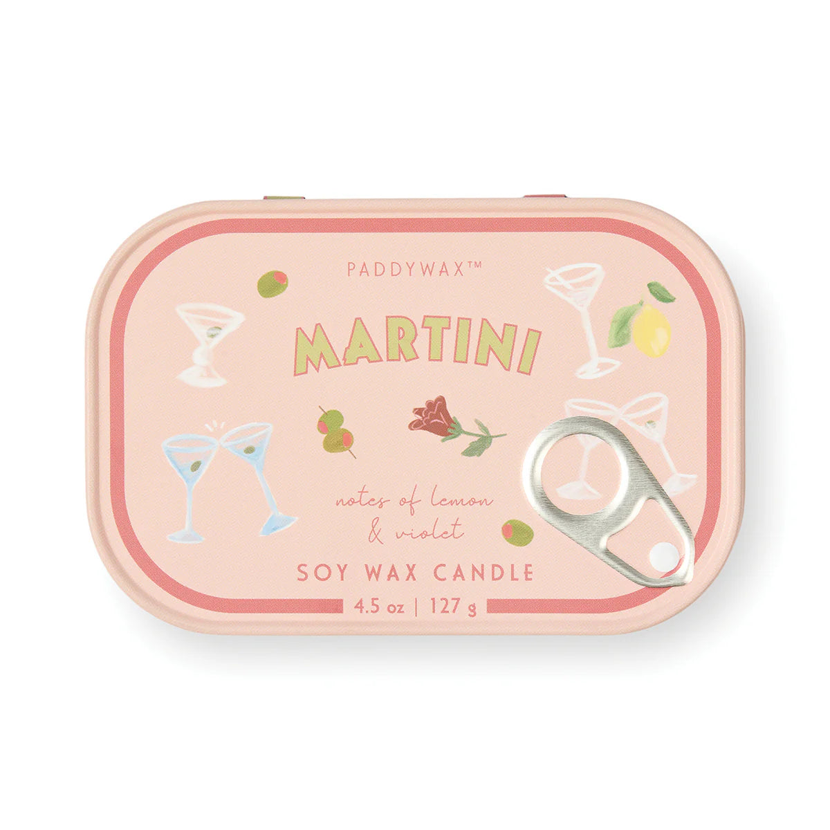 Bistro printed tin candle - Martini | Paddywax