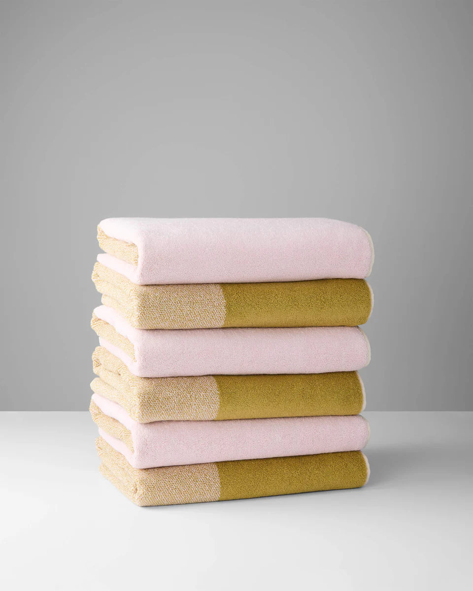 Badhanddoeken set - Lex Pott collectie - blush/olive | SUITE702