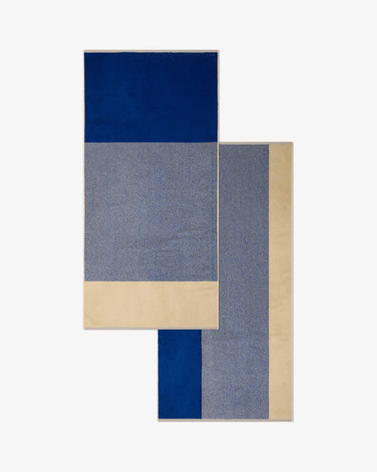 Badhanddoeken set - Lex Pott collectie - cobalt/blue ecru | SUITE702