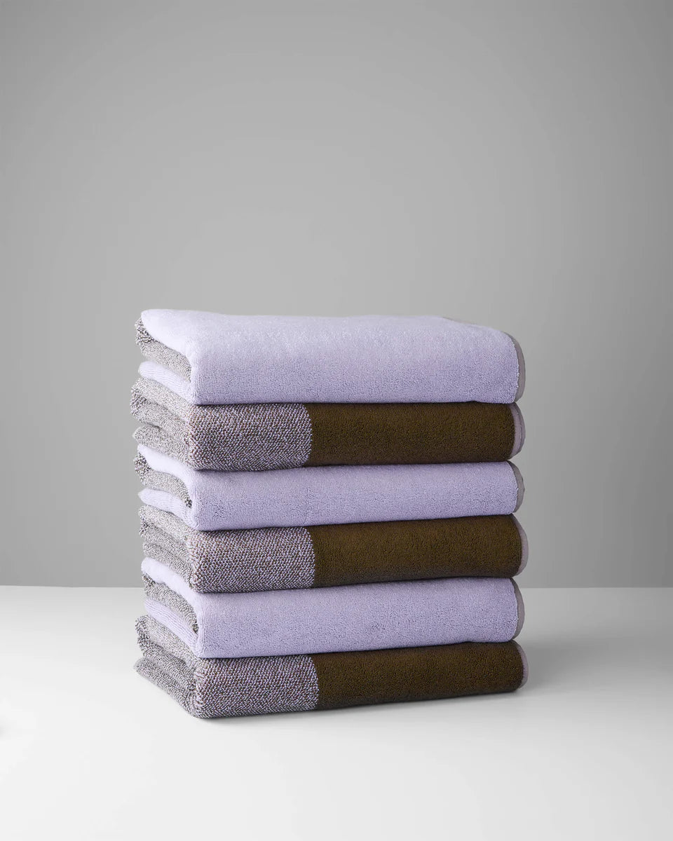 Badhanddoeken set - Lex Pott collectie - green/lilac | SUITE702