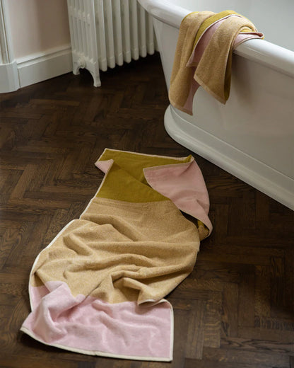 Badhanddoeken set - Lex Pott collectie - blush/olive | SUITE702