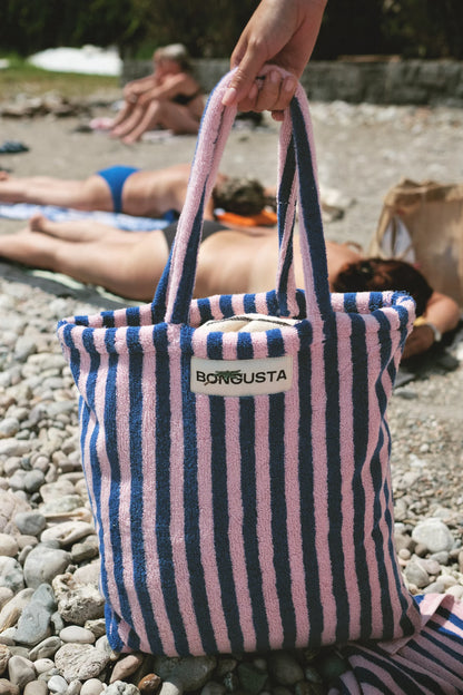Naram tote bag - dazzling blue & rose | Bongusta