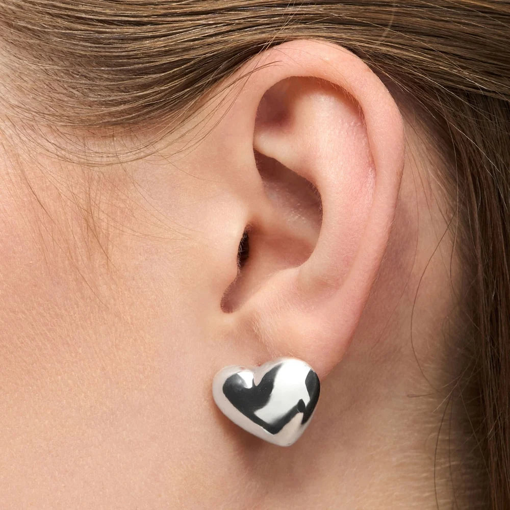 Bubble Heart - Silver - 1 stuk | LULU Copenhagen