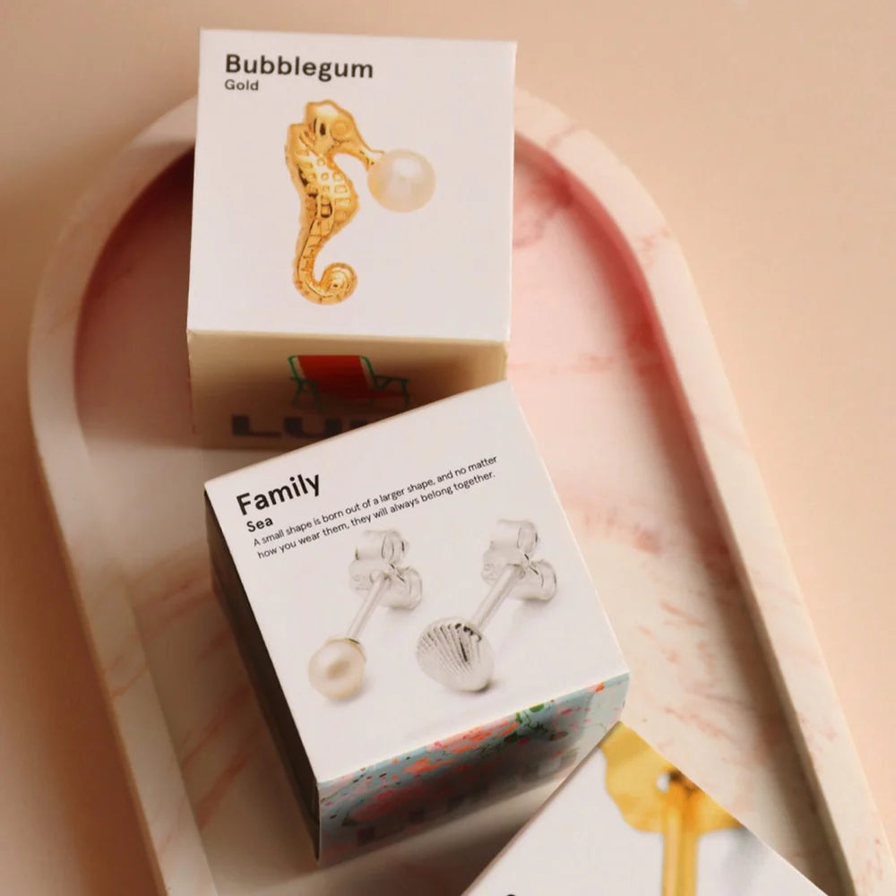 Bubblegum - Seahorse Gold - 1 stuk | LULU Copenhagen