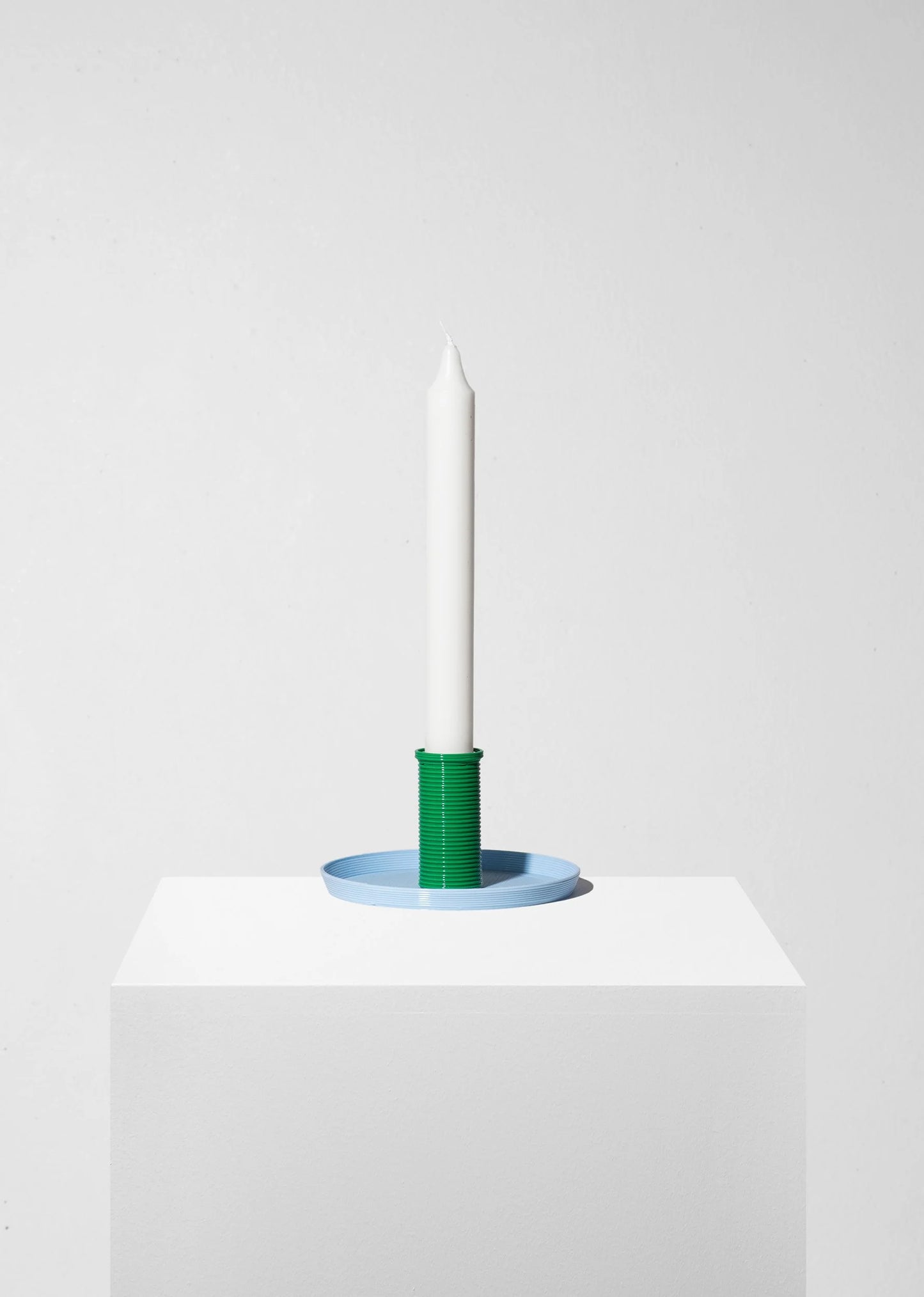 Kandelaar Oscar - klein - groen/hemelsblauw | Warren & Laetitia