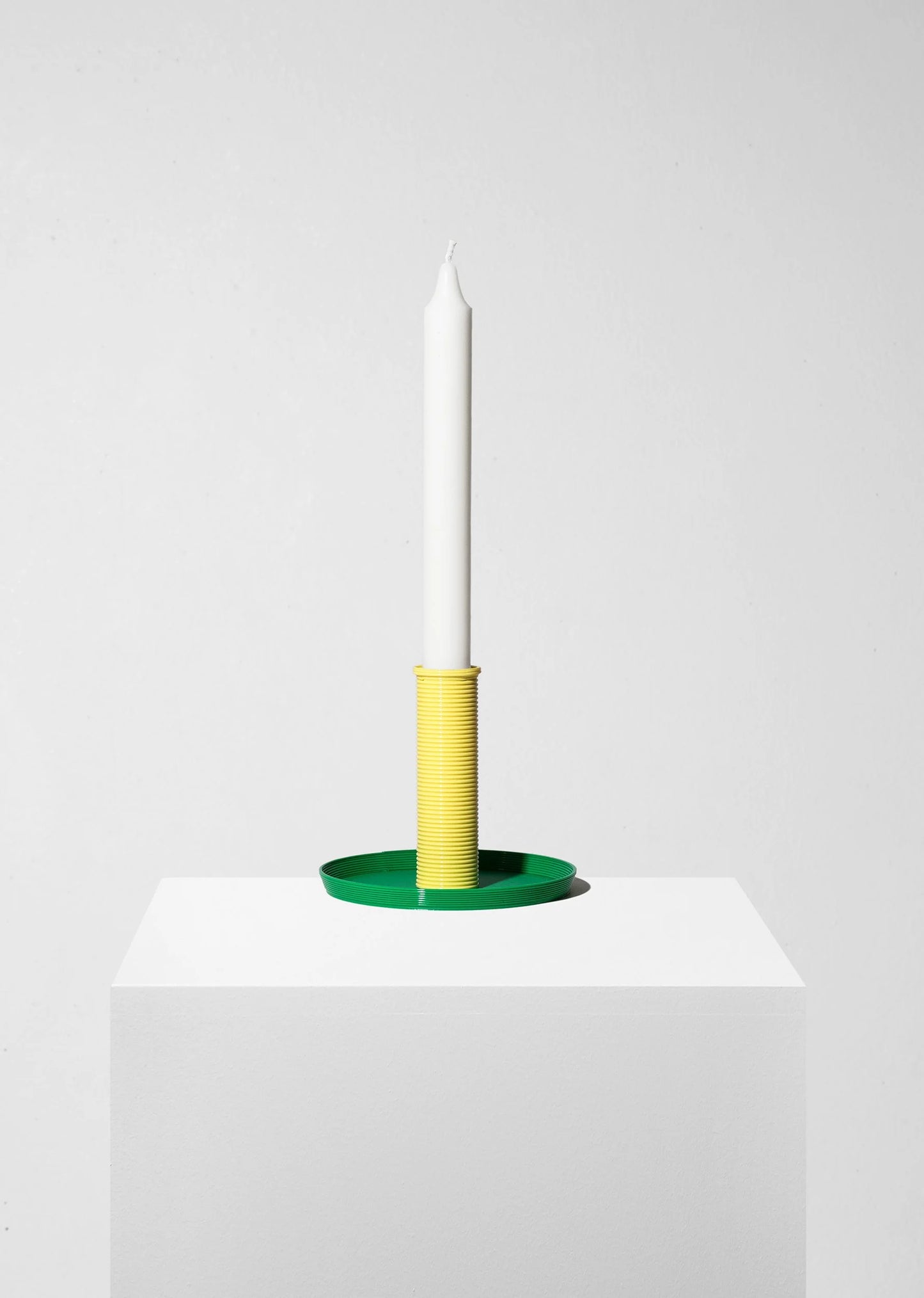 Kandelaar Oscar - gemiddeld - pastel geel/groen | Warren & Laetitia