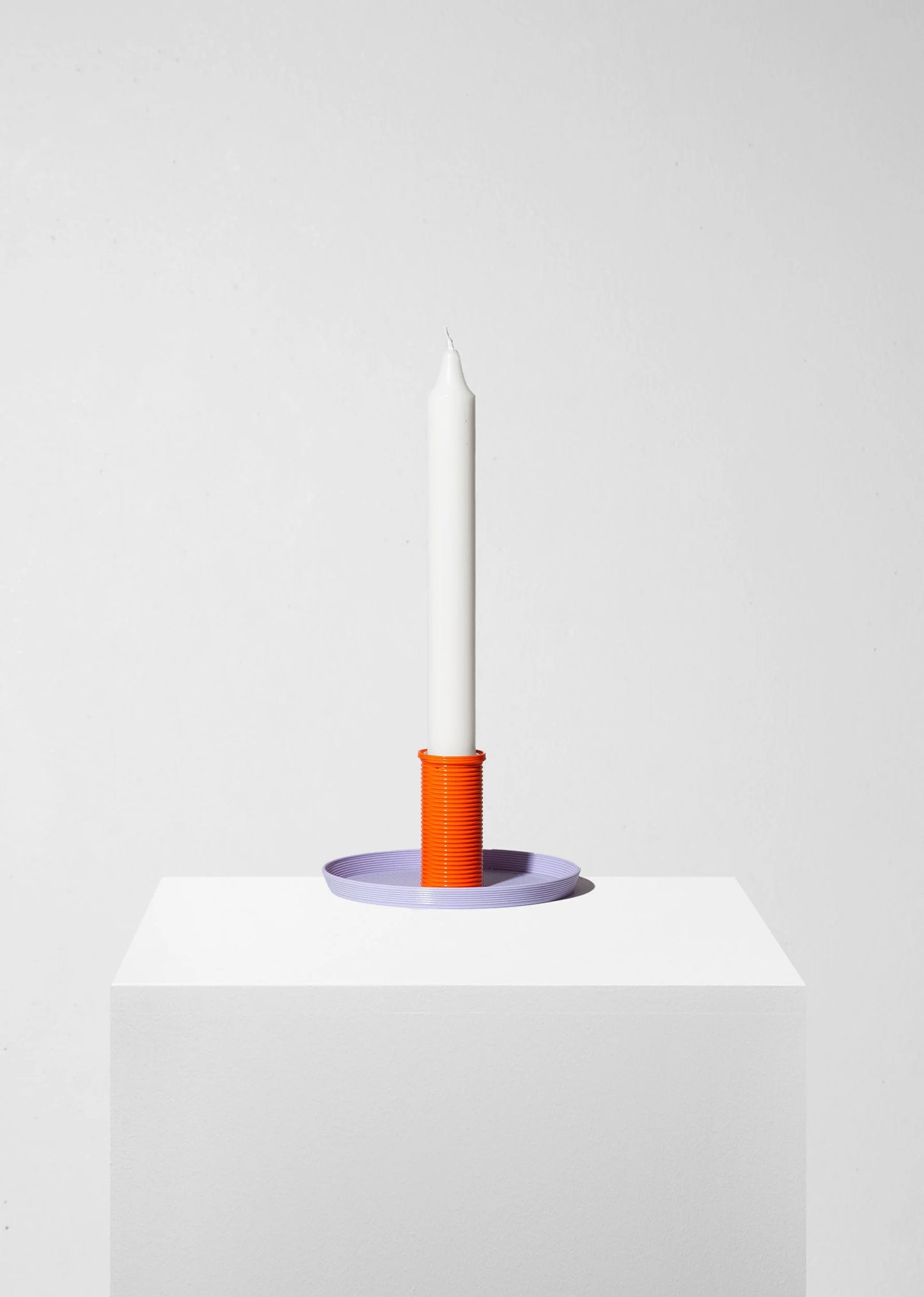 Kandelaar Oscar - klein - oranje/lilac | Warren & Laetitia