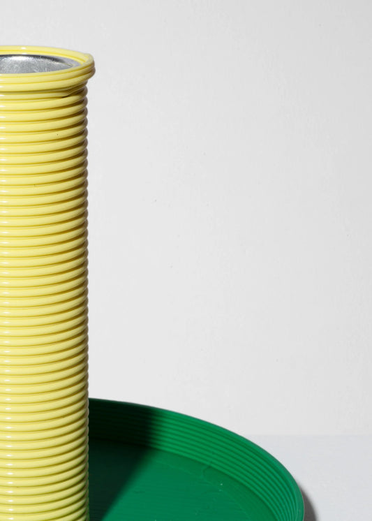 Kandelaar Oscar - gemiddeld - pastel geel/groen | Warren & Laetitia