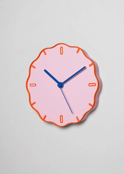 Wallclock Margherita - Pink/Orange/Blue | Warren & Laetitia