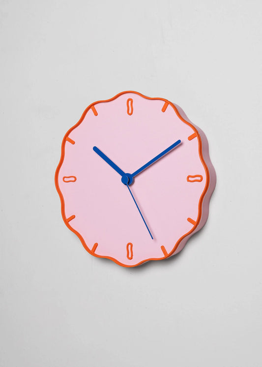 Wallclock Margherita - Pink/Orange/Blue | Warren & Laetitia