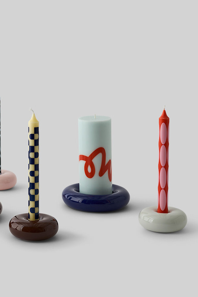 Candles - Light Blue/Red - set van 4 | Studio About